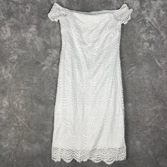 Lilly Pulitzer Dress Women’s XXS Jade Off Shoulder Feminine Classy Resort Beach - Picture 5 of 9